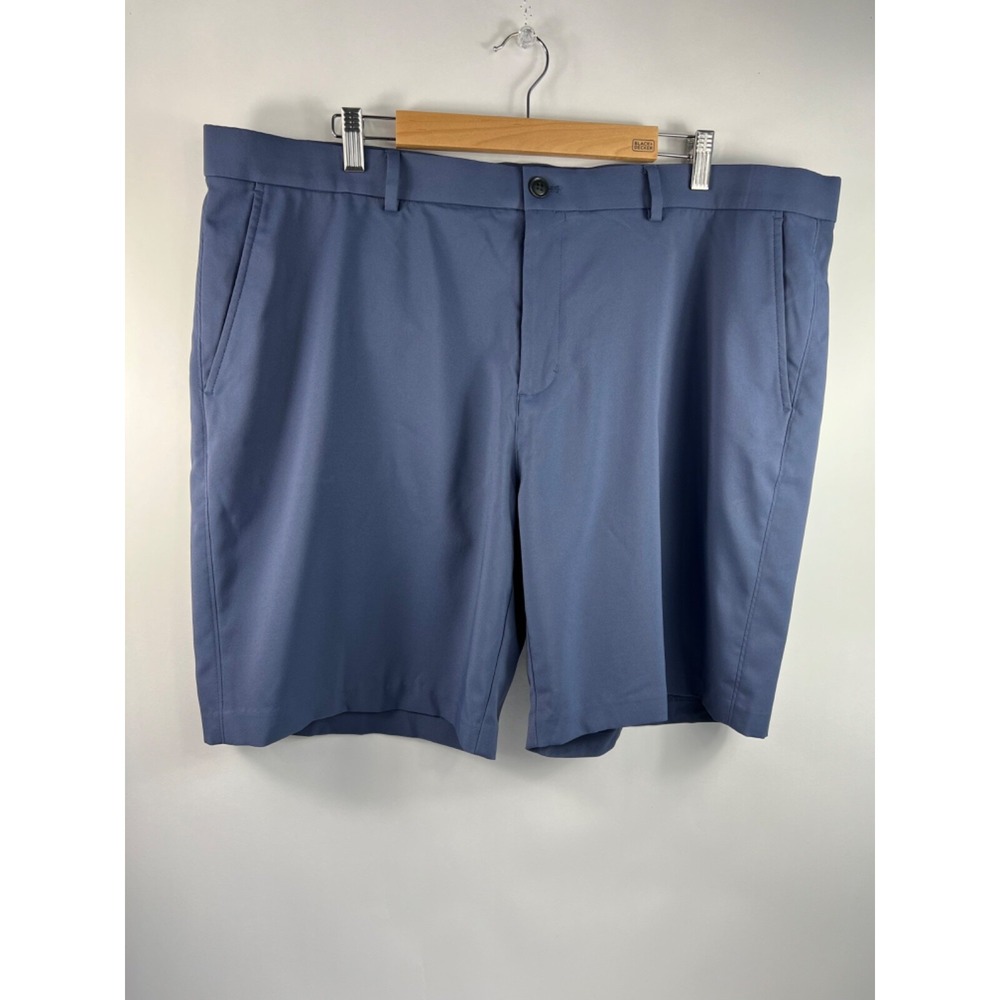 Saks Fifth Avenue Shorts Men's Sz 42 Blue Flat Front Chino Pockets Stretch